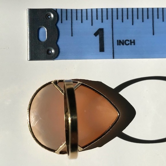 Jacmel Mauritius 925 Gold Tone Sterling Silver Semi Precious Faceted Size 8 - Picture 14 of 15